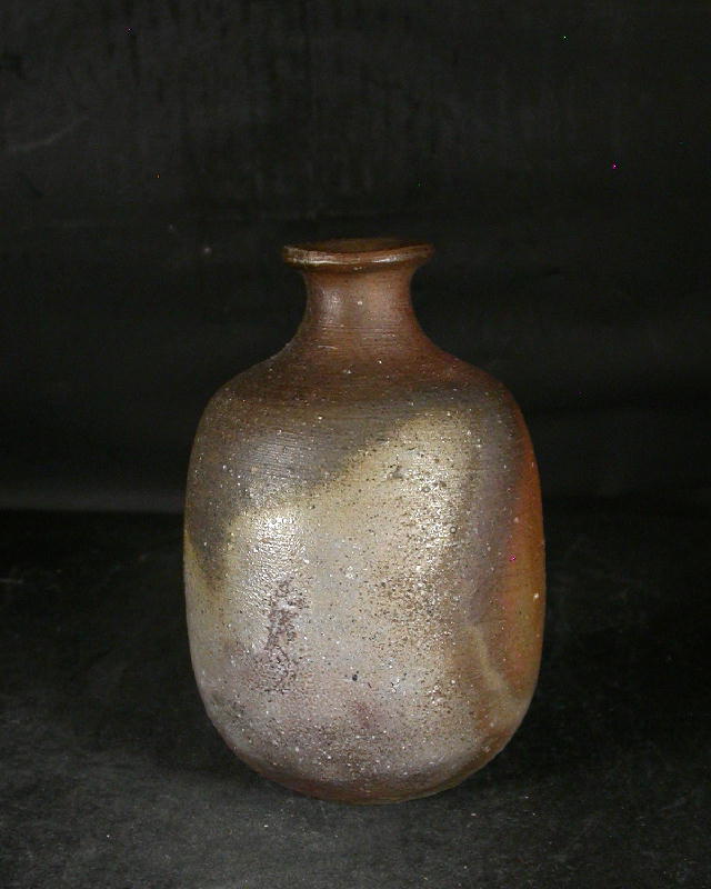 備前焼 登窯 備前焼人間国宝 伊勢崎 淳 共箱付桟切・黄ゴマ徳利4