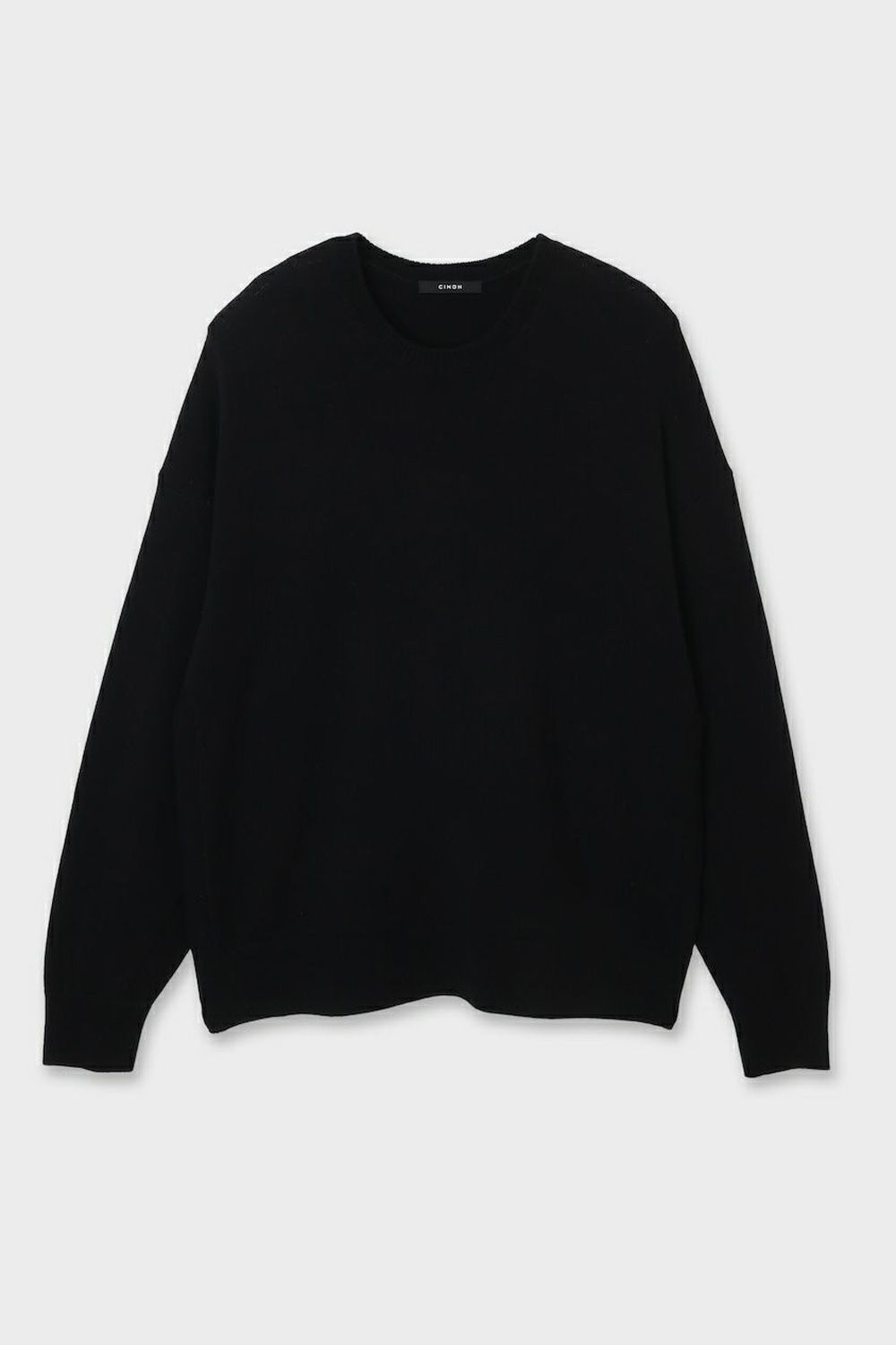 CINOH - CREW NECK KNIT / ウール クルーネック ニット (ブラック