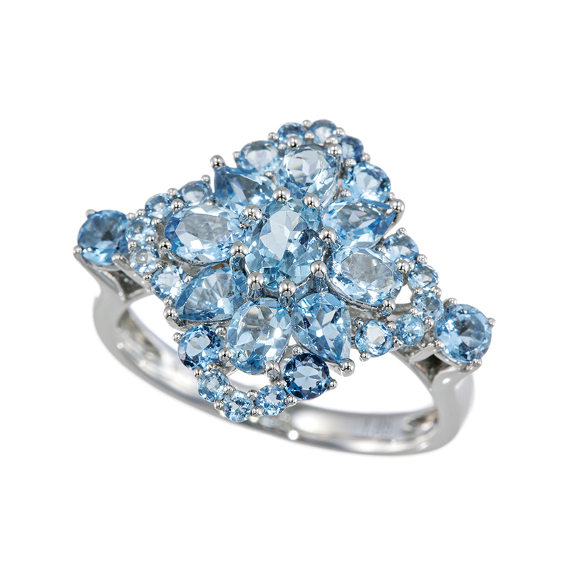 GSTV PT950 サンタマリアアフリカーナアクアマリン リング AQ 約1.85ct