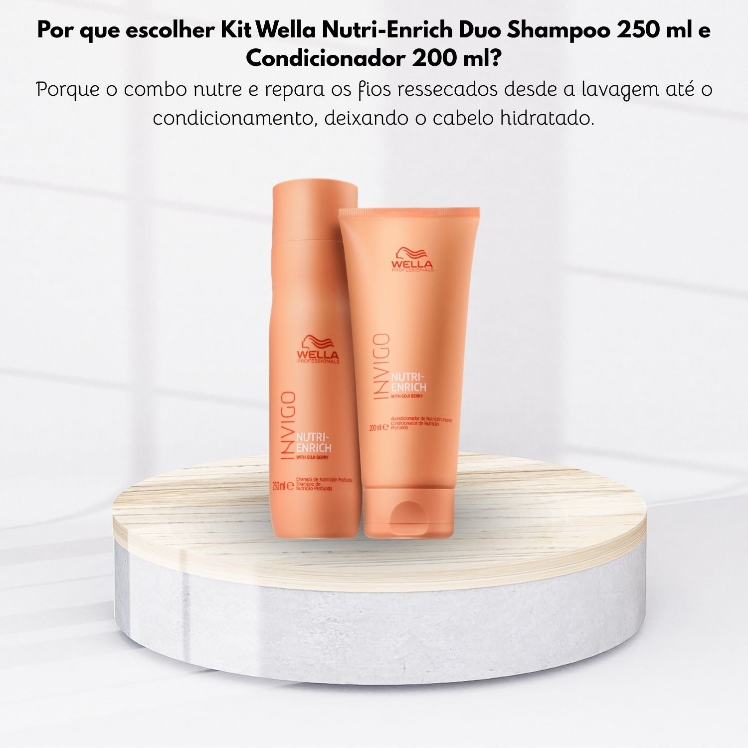 Kit Wella Nutri-Enrich Duo Shampoo 250 ml e Condicionador 200 ml