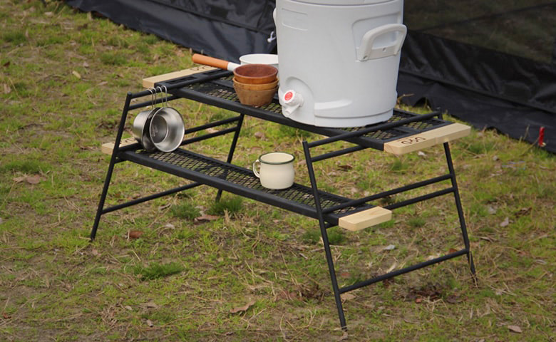 テキーラテーブルが焚き火まわりの囲炉裏テーブルに変身？！テキーラ