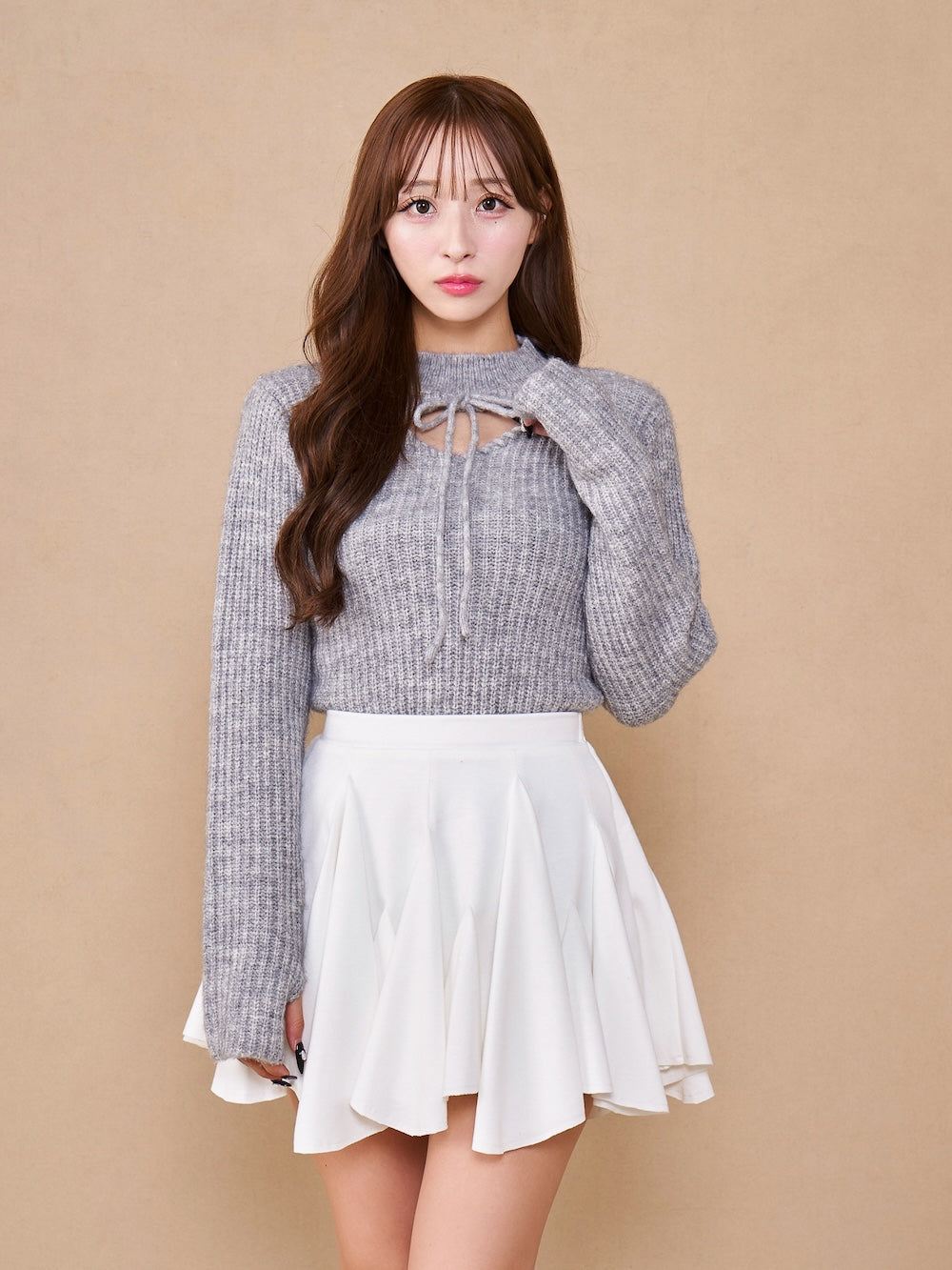 レースアップリボンニットトップス – Darich (ダーリッチ)