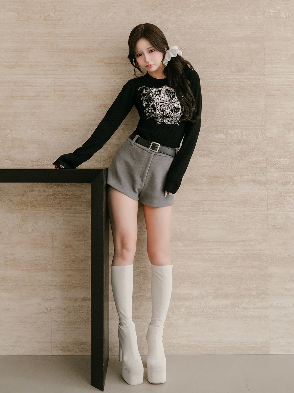 DRビジューフラワーリブニットトップス – Darich (ダーリッチ)