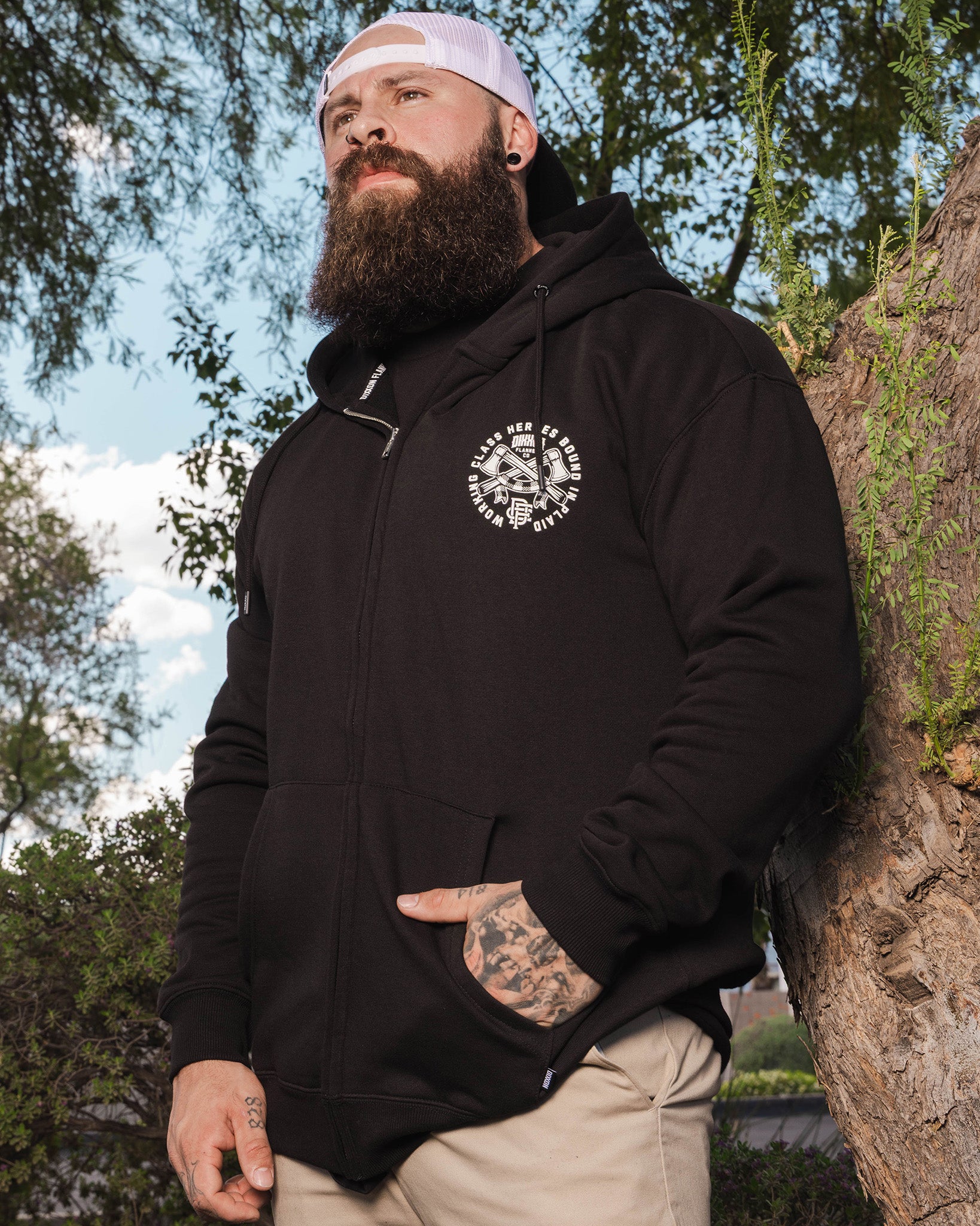 Bound In Plaid Zip Up - Black Hoodie | Dixxon Flannel Co.