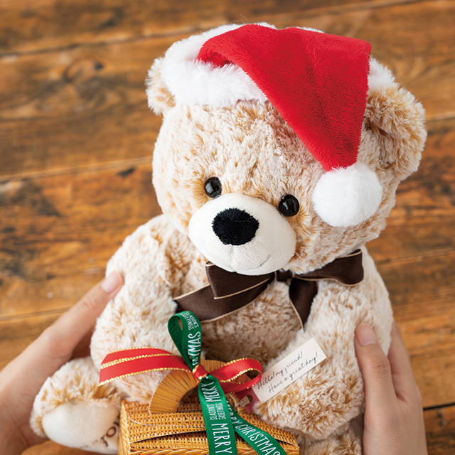 クリスマスサンタ帽子-1(直径110×H190(全長240)): ラッピング用小物