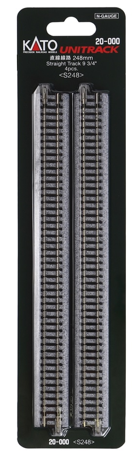 KATO鉄道模型オンラインショッピング 直線線路 248mm (4本入): □現在