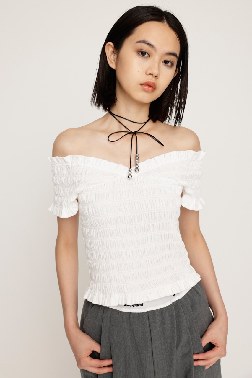SLY | 2WAY SHIRRING BUSTIER トップス (タンクトップ ) |SHEL'TTER