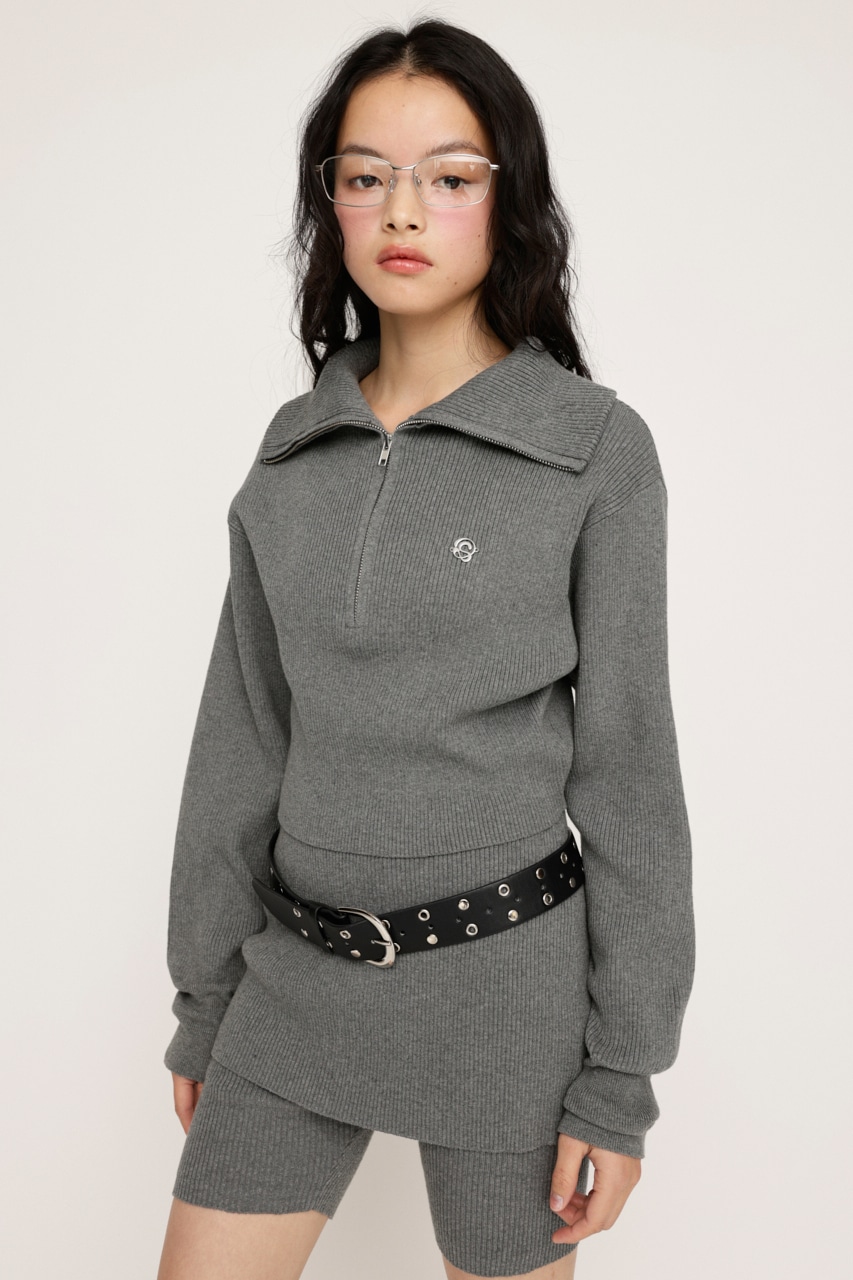 SLY | FRONT ZIP KNIT トップス (ニット ) |SHEL'TTER WEBSTORE