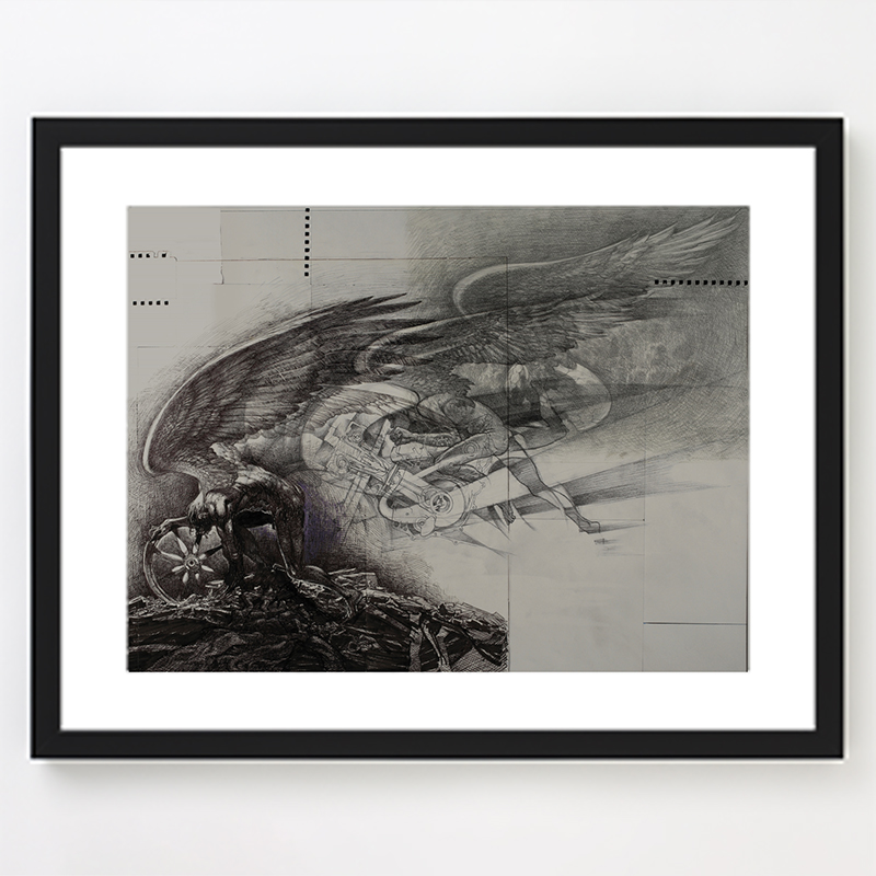 雑 前田真宏 雑画集』発売記念アート展】額装高精彩複製画D（少女