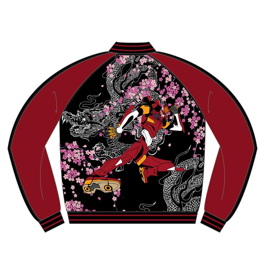 EVAx錦】 桜龍と2号機総刺繍スカジャン/ブラック[お届け予定日：2023