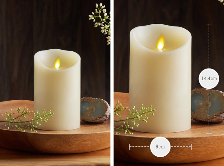 LUMINARA（ルミナラ） ｜ LEDキャンドル ピラー3.5×5インチ（直径約9cm