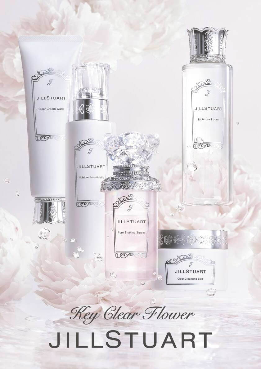 ジルスチュアート「純白の花々」香る25年春スキンケア、“花びらボトル