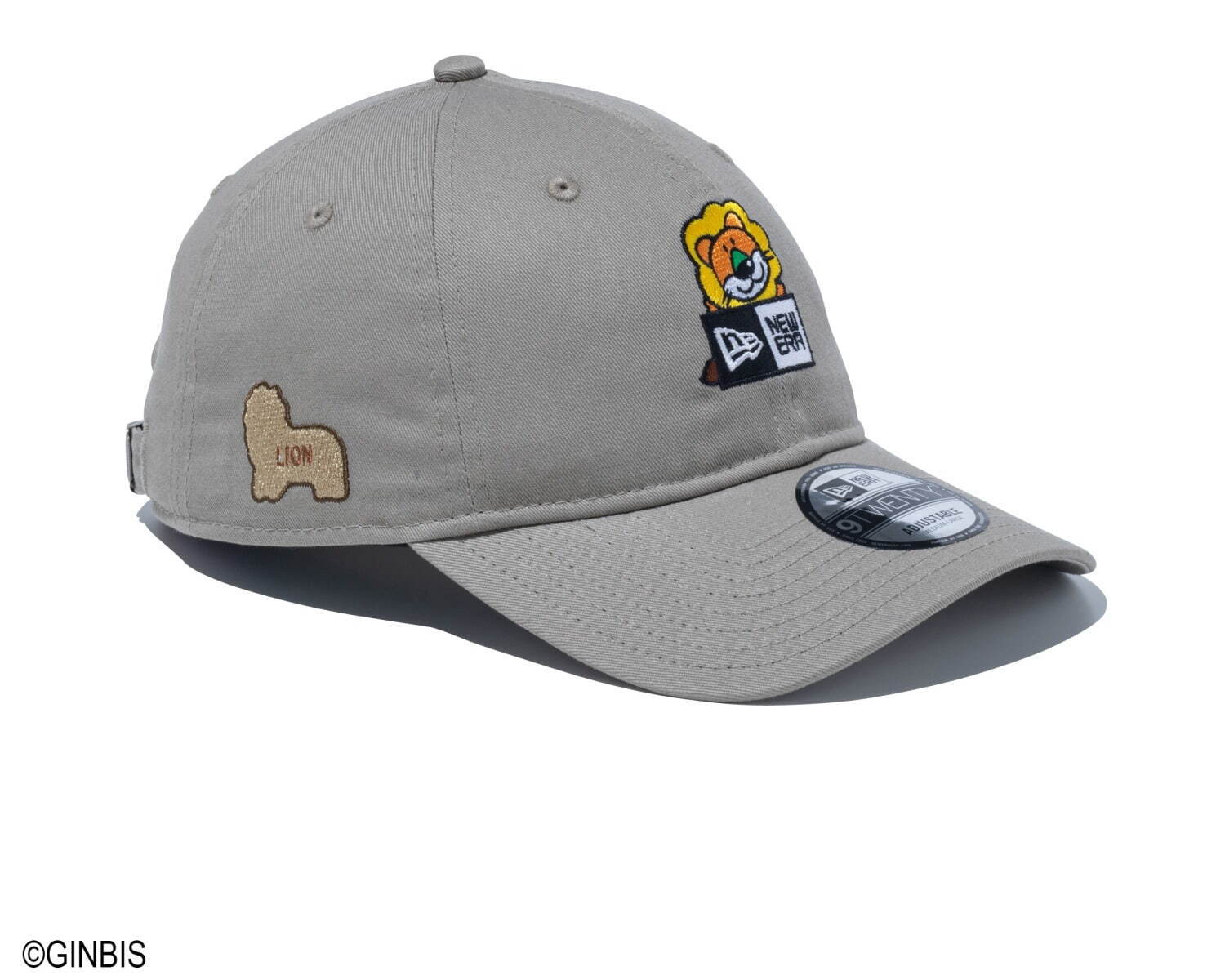 たべっ子どうぶつ×ニューエラ第2弾、“らいおんくん”たち全面刺繍の