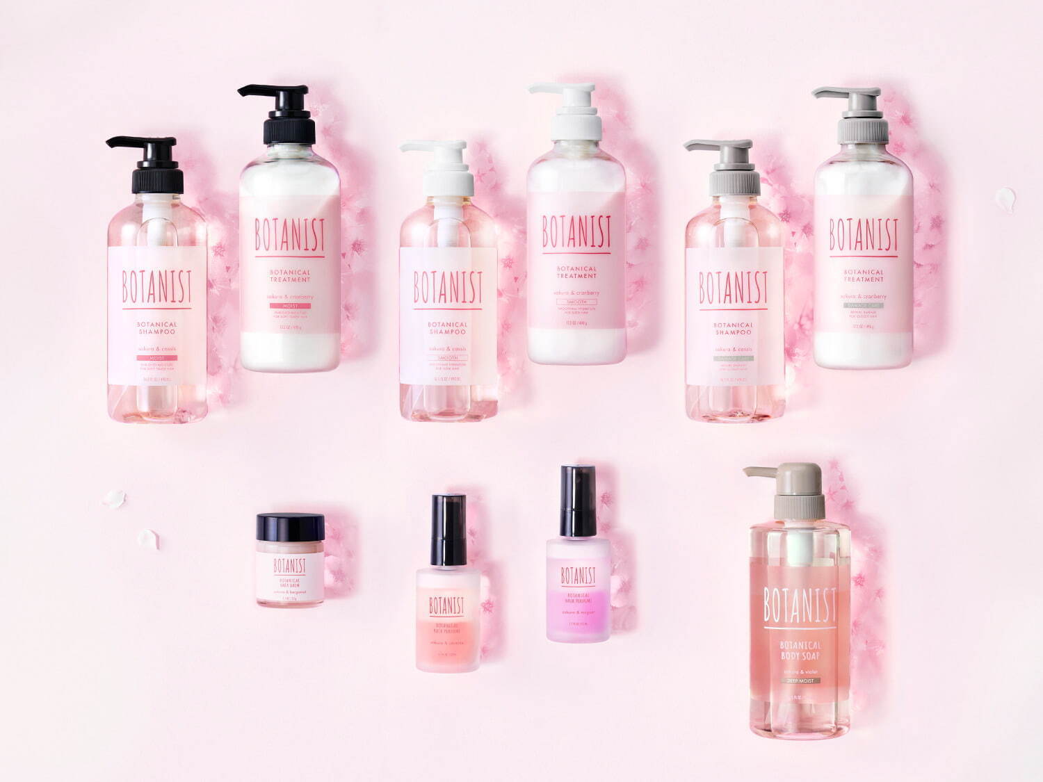 ボタニスト春限定“サクラ”を纏うヘアケア＆ボディケア、髪揺れるたび