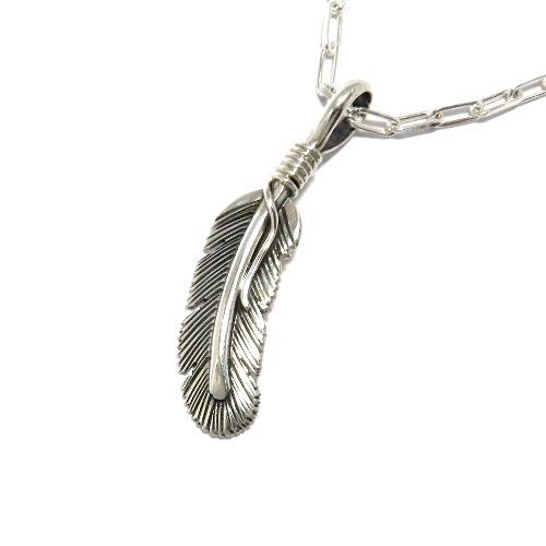 フェザーペンダント 羽型ジュエリー シルバーフェザー Harvey Mace