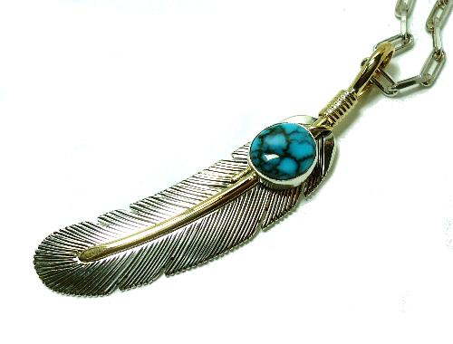 フェザーペンダント 羽型ジュエリー シルバーフェザー Harvey Mace