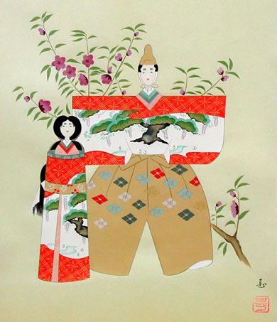 掛け軸 立雛 (中山甚) （掛軸小物なし） 送料無料 【掛軸】 商品詳細