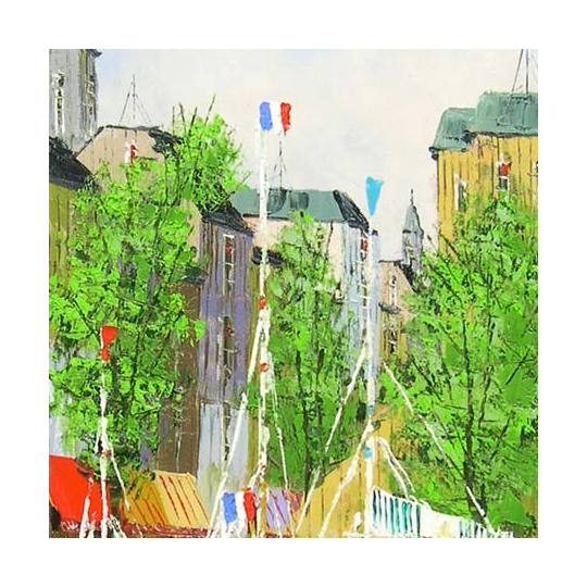 絵画 油絵 オンフルール（フランス） （黒沢久） 送料無料 【肉筆