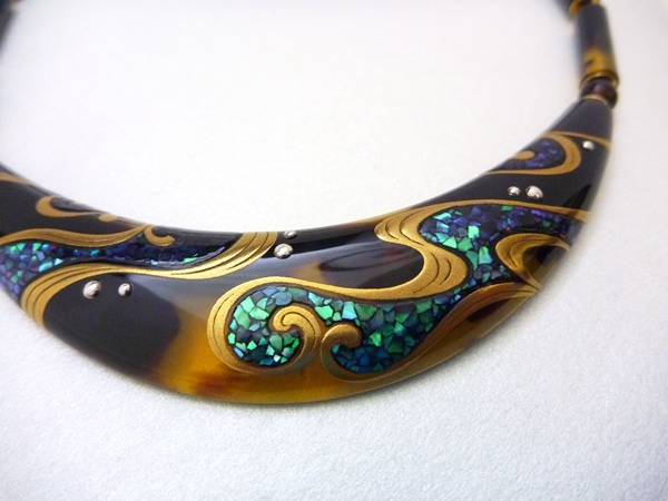 べっ甲螺鈿金蒔絵ネックレス2012 | べっ甲かんざし・髪飾り・和装小物