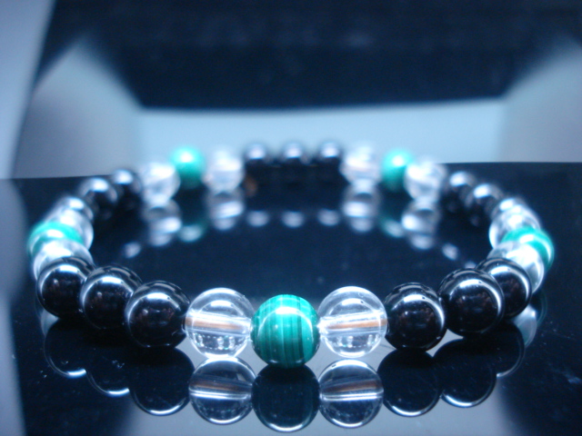 危険回避 オニキス＆マラカイトブレスレット | パワーストーン（天然石