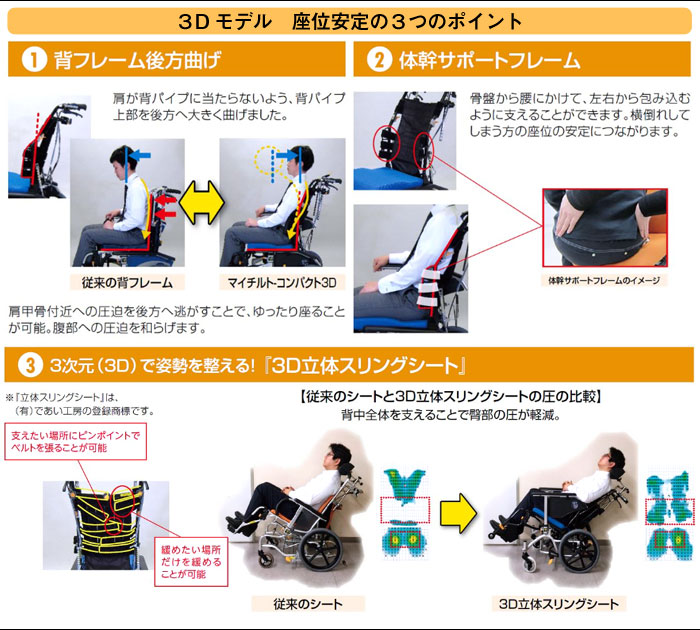 松永製作所】マイチルト-グラン3D MH-GRL ティルリク ｜車いすの格安