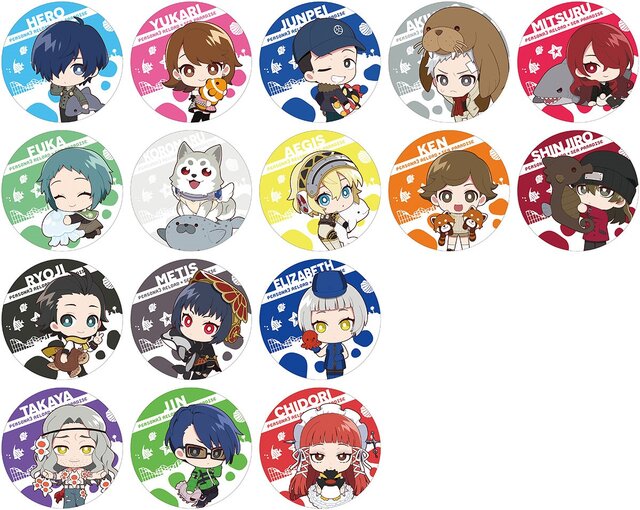 ペルソナ3 P3R 八景島シーパラダイス 缶バッジセット 主人公 アイギス