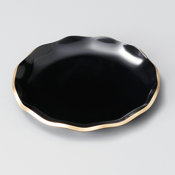 銘々皿 フローラ 金彩 吟朱/黒 5枚セット 12-06301/06302 漆器の井助