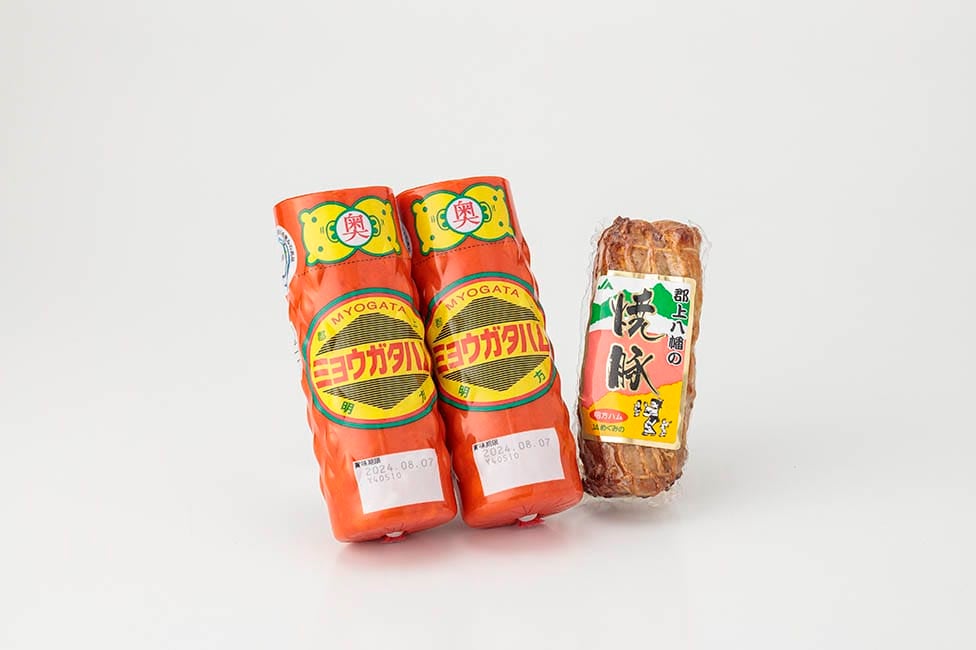 明方ハム保冷バッグセット（ミョウガタハム2本、焼豚1本）: ぎふ～JA