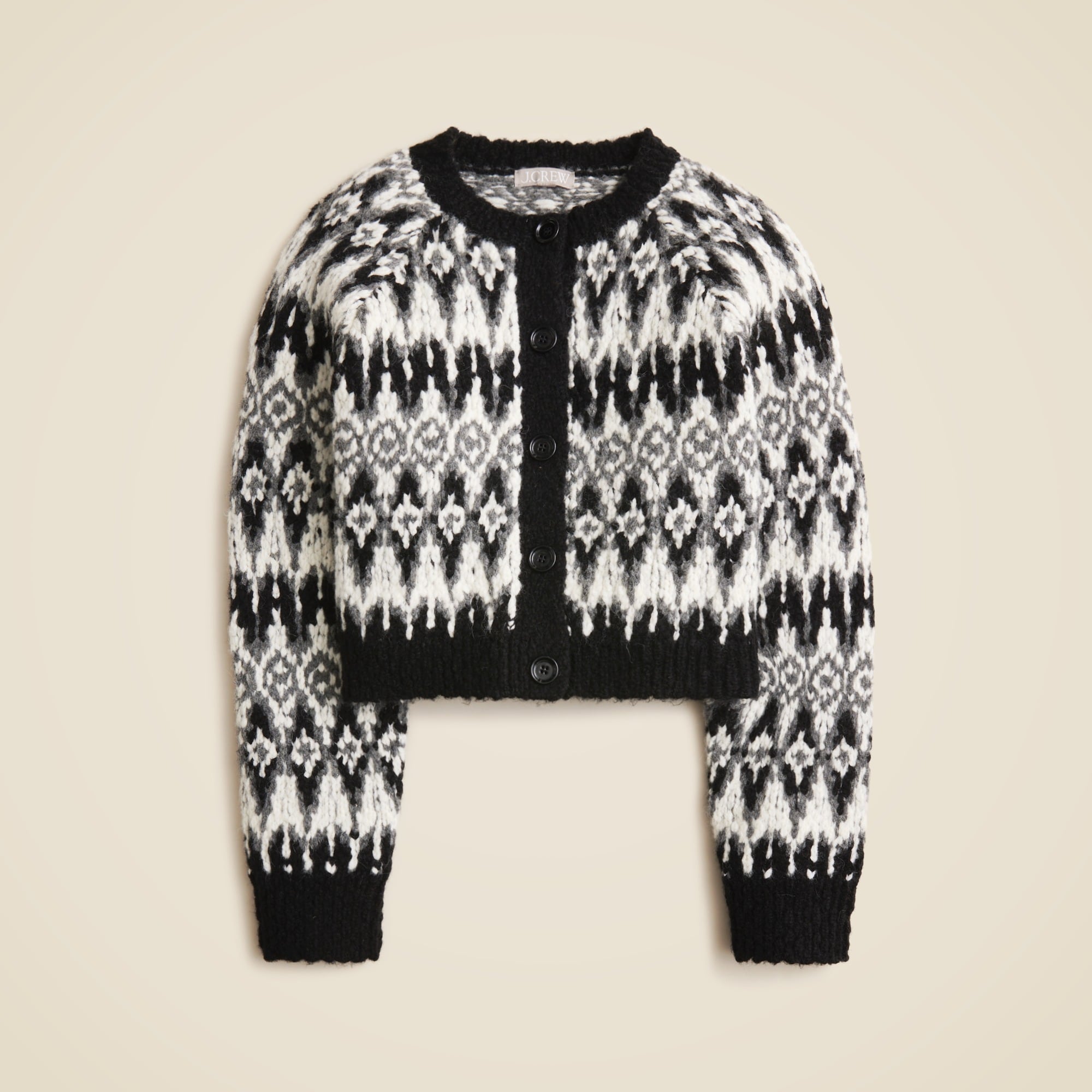 Cropped Fair Isle Cardiga For Women | J.Crew