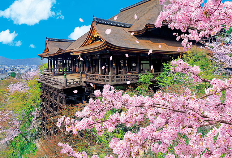 BEV-1000-081 風景 桜咲く清水寺 1000ピース ［CP-SK］ ［CP-JS