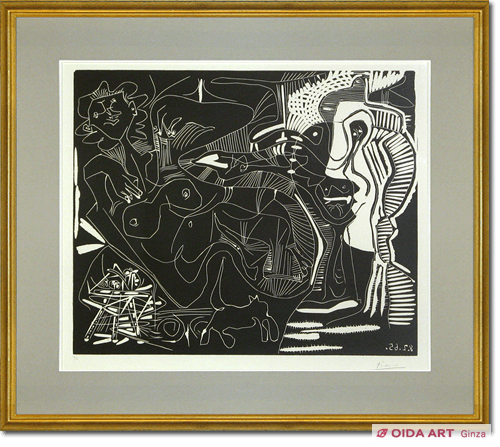 パブロ・ピカソ 二人の裸婦と猫 | 絵画など美術品の販売と買取 | 東京