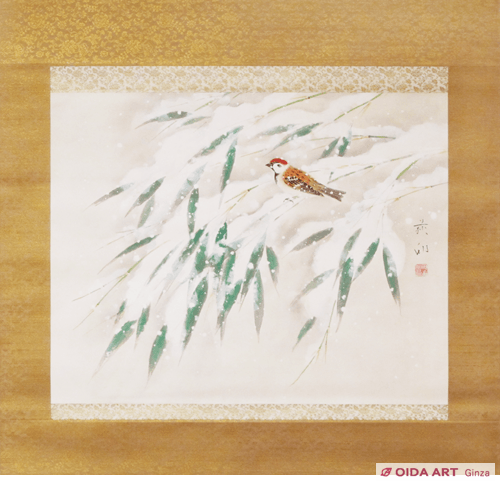 宇田荻邨 雪雀 | 絵画など美術品の販売と買取 | 東京・銀座 おいだ美術