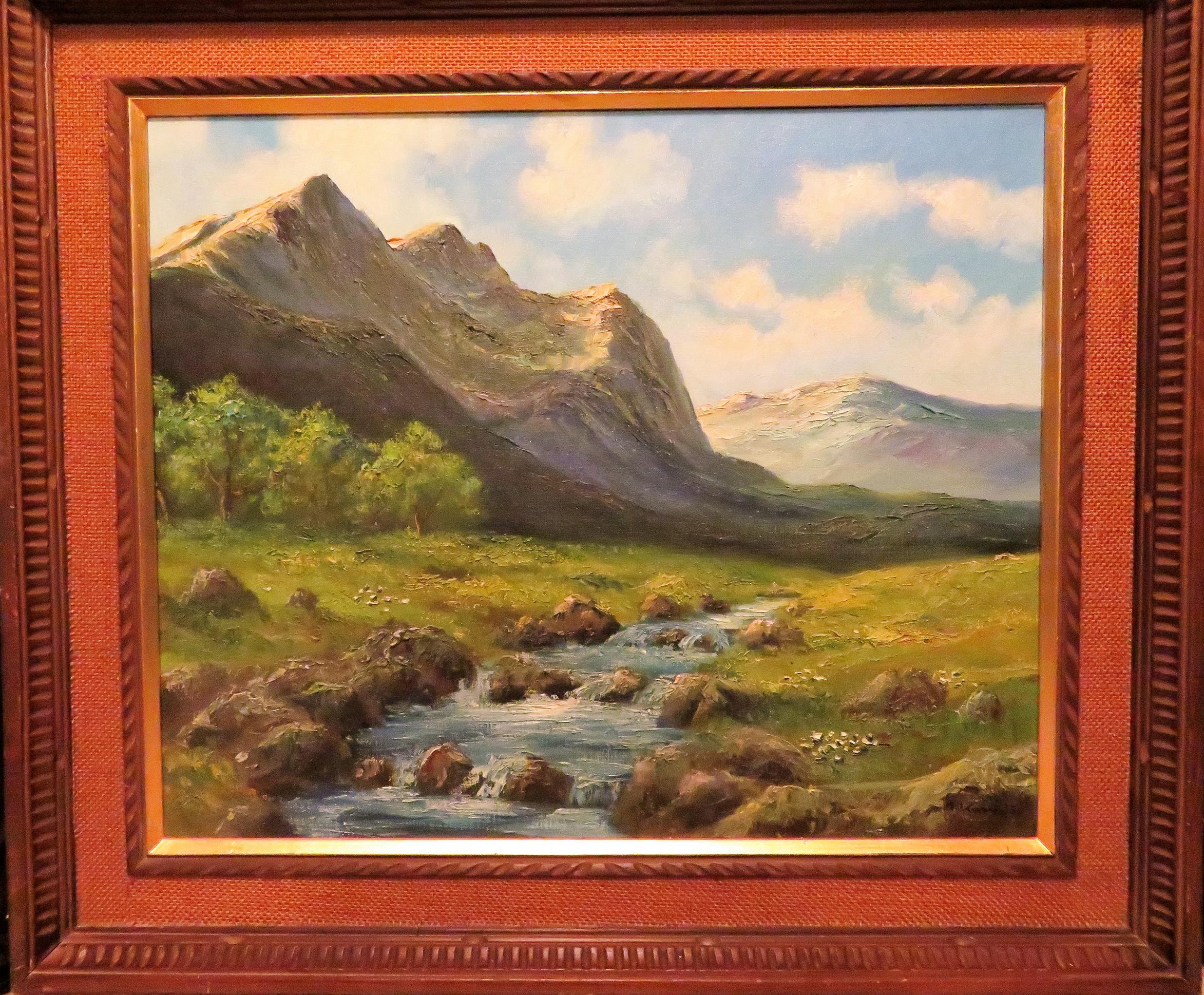 油彩画　（作家：R.Kinoshita） b>Artist (Masao) M. Kinoshita Oil Painting</b> Beautiful Landscape