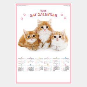 NK-349 年表 ペット(猫)2026年版の名入れカレンダーを格安で販売 - 名