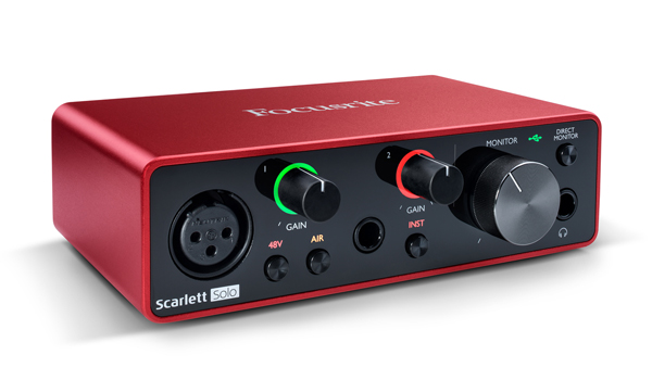 Focusriteの第三世代！新たな機能も搭載されたScarlett solo G3をご