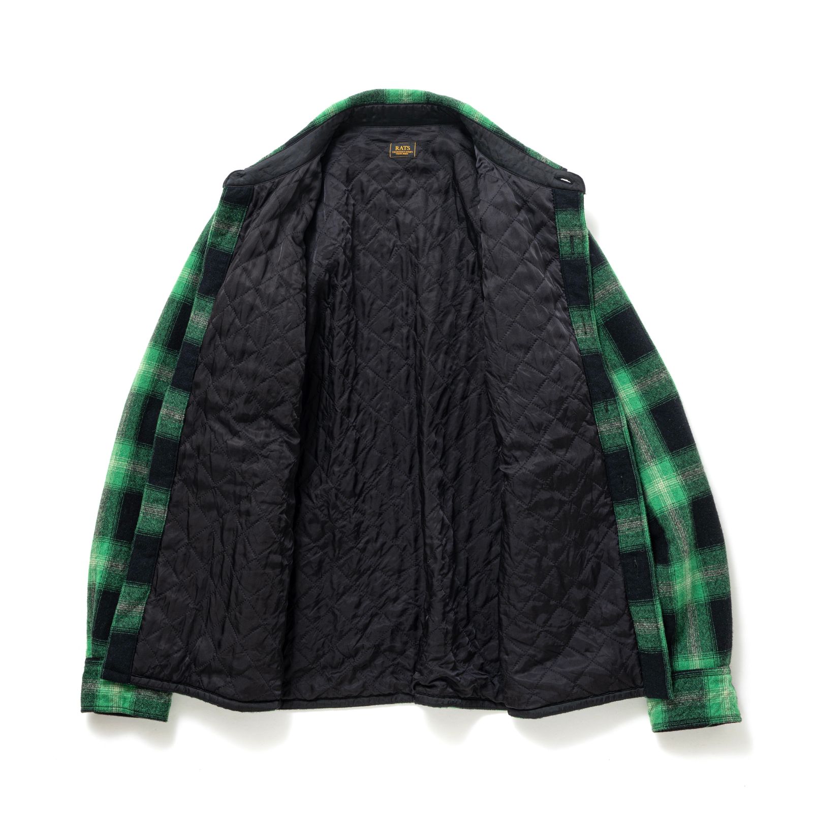 RATS - WOOL CHECK SHIRT JKT (GREEN CHECK) / ウール チェック シャツ