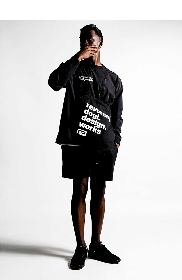 リバーサル) reversal LETTERED SHOULDER TOTE BAG (BAG)(rv23ss711-BK