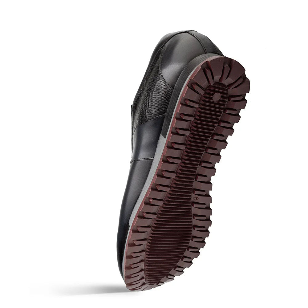 Mezlan Greenwich Calf / Lizard Sneaker Black (50188-L