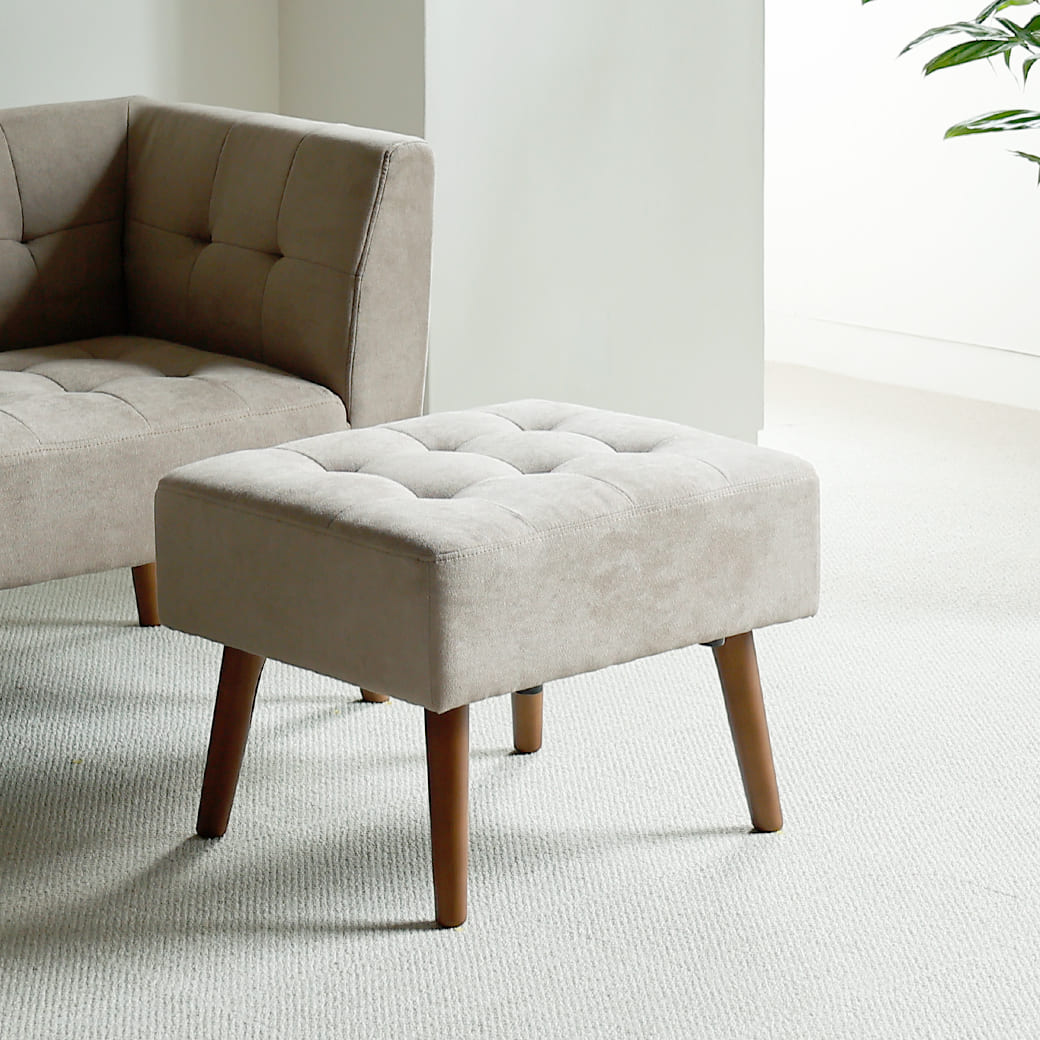 mild オットマン 北欧ナチュラルモダン サンドベージュ｜miion - miion