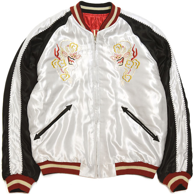 東洋スカジャン「EAGLE & DRAGON×ROARING TIGER」サテンキルトスカ・NO