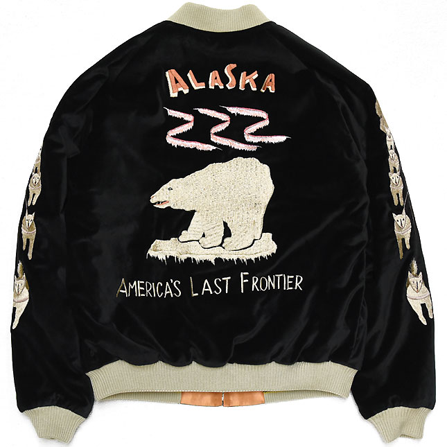 東洋スカジャン「POLAR BEAR×ALASKA MAP」別珍スカ・NO-406/tt15792-119