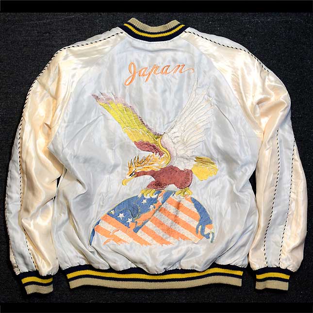 テーラー東洋スカジャン【EAGLE×TIGER】鷹虎・復刻サテンスカ/tt13001-190