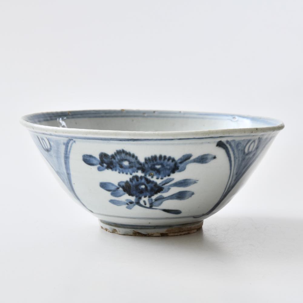 中国 徳化 青花7.5寸大碗 ｜ みんげい おくむら （日本と世界の民芸）