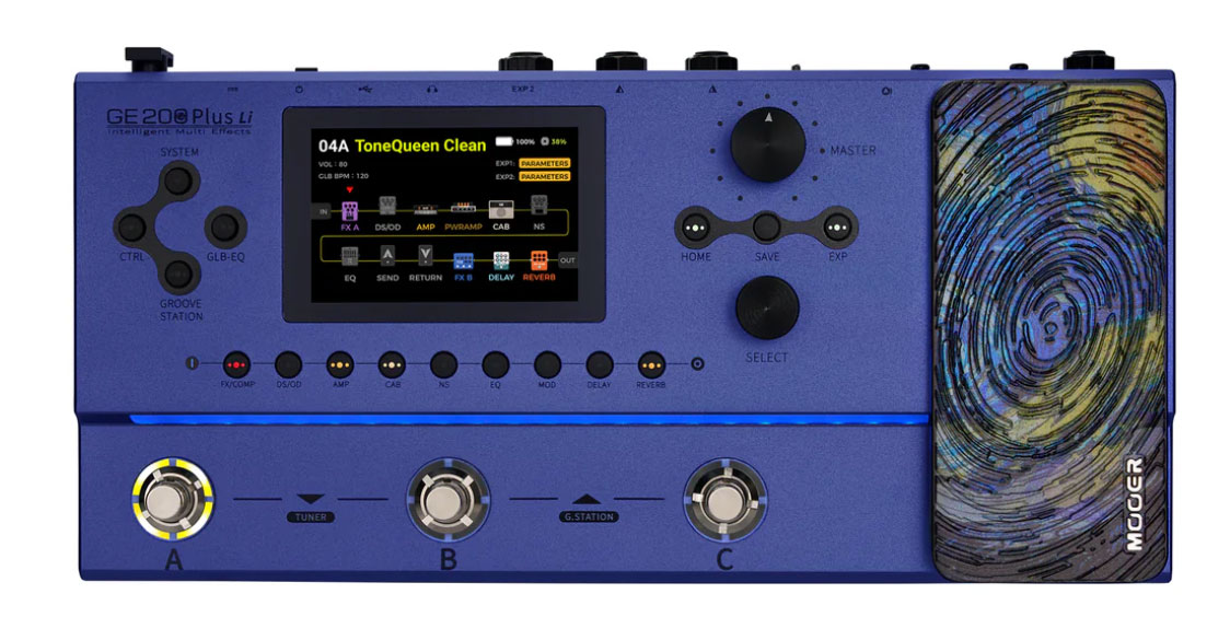 Mooerがマルチエフェクターの新製品「GE150 Plus Li」「GE200 Plus Li