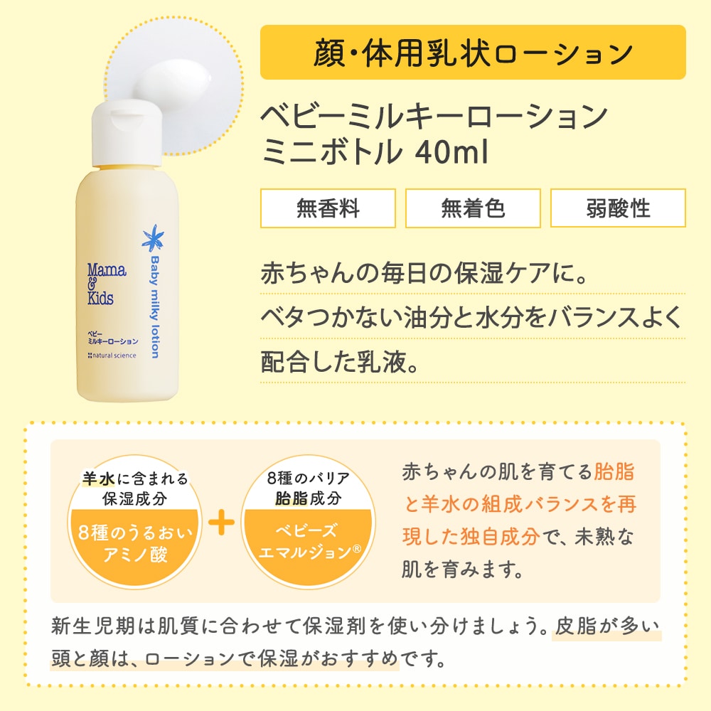 ママ＆キッズ ベビートライアルセット｜敏感肌向けスキンケア通販の