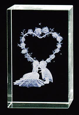 3DアートグラスA-6 リトルウェディング｜四季彩