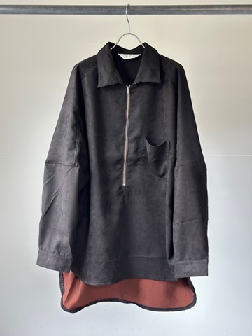 ANCELLM（アンセルム） VEGAN LEATHER SKIPPER LONG LS ZIP SHIRT
