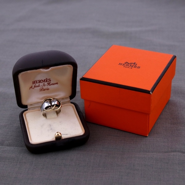 HERMES エルメス ドゥザノー リング 9号 ユーズド 中古(コンビ