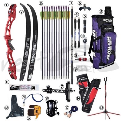 ミドルモデルフルセット 20点 防具付き アーチェリー用品の専門店