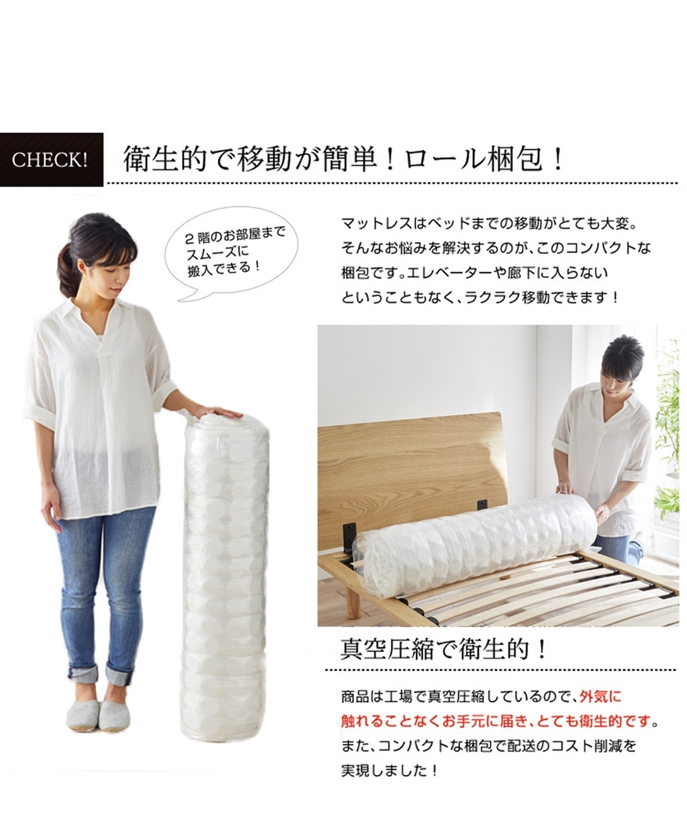 ポケットコイルマットレス（圧縮ロール） 通販【ニッセン】